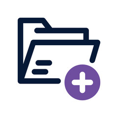 Obraz premium folder icon. vector dual tone icon for your website, mobile, presentation, and logo design.