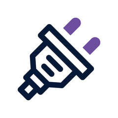 Obraz premium power plug icon. vector dual tone icon for your website, mobile, presentation, and logo design.