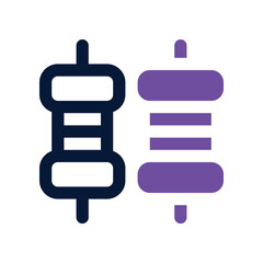 resistor icon. vector dual tone icon for your website, mobile, presentation, and logo design.