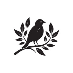 Natural Bird Silhouette Design 