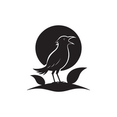 Natural Bird Silhouette Design 