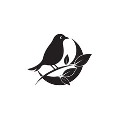 Natural Bird Silhouette Design 