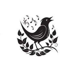 Natural Bird Silhouette Design 