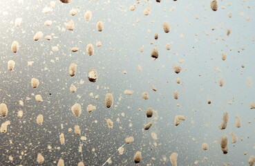 Dirt on the car glass. Abstract background