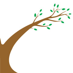 tree branches with leaves autumn season vector eps illustration