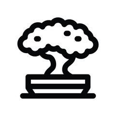 bonsai icon. vector line icon for your website, mobile, presentation, and logo design.