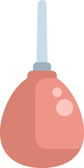 Simple flat vector illustration of a medical enema pear for douching procedure