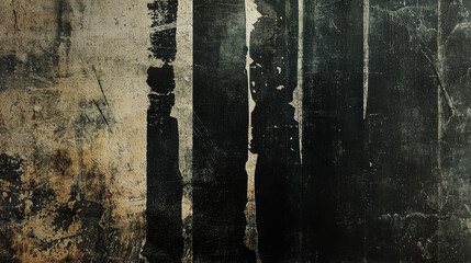 Naklejka premium textured background of folded black toned paper with vintage grunge design.