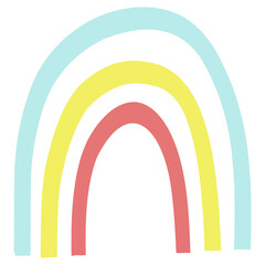 Obraz premium Abstract rainbow, boho pastel rainbow