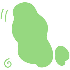 green abstract shape