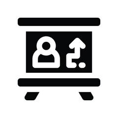 presentation icon. vector glyph icon for your website, mobile, presentation, and logo design.
