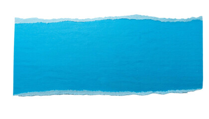 blue ripped paper torn edges strips isolated on white background