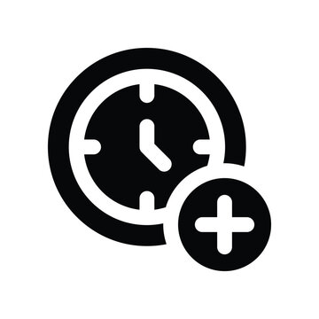 recommend clip art: overtime icon. vector glyph icon for your website, mobile, presentation, and logo design.