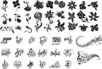 pattern, ornament, nature, frame, shape, flower,etc vectors design 