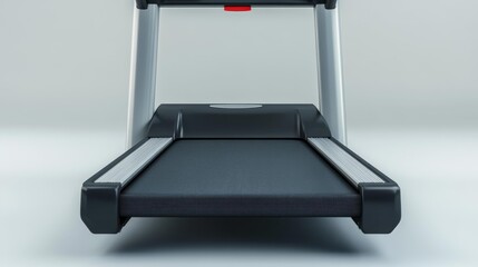 Close-Up of a Modern Treadmill on a White Background Fitness and Workout Equipment for Gym or Home Use. Generative AI