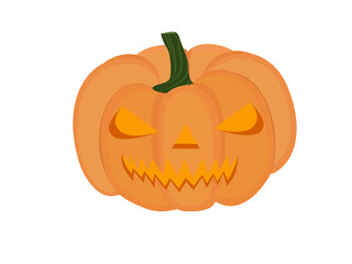 halloween pumpkin On a white background.