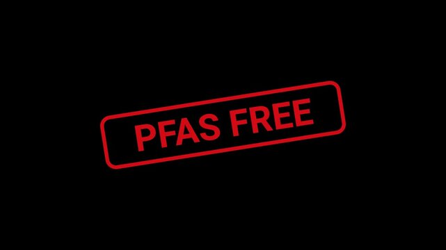 Pfas free Text Stamp Animation
