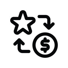 reward point icon. vector line icon for your website, mobile, presentation, and logo design.