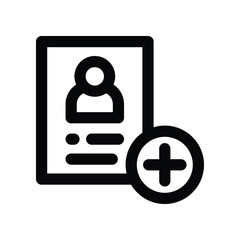 recruit icon. vector line icon for your website, mobile, presentation, and logo design.