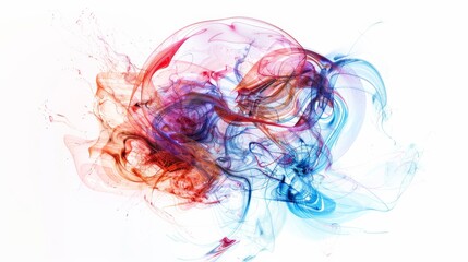 Fototapeta premium a surrealistic interpretation of the human brain as a vast ocean, with waves of thought crashing against the shores of consciousness and swirling with the ebb and flow of ideas