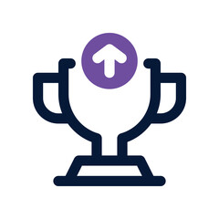 trophy icon. vector dual tone icon for your website, mobile, presentation, and logo design.