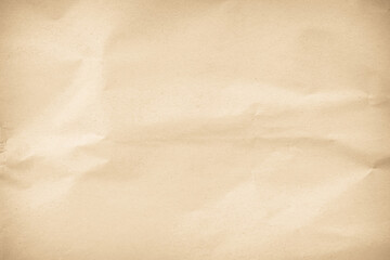 Crumpled brown paper texture background for design with copy space for text or image.	