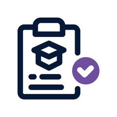 qualification icon. vector dual tone icon for your website, mobile, presentation, and logo design.