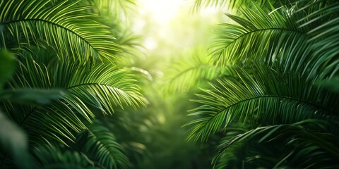 Lush Greenery in Vibrant Tropical Landscape