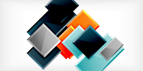 Square shape color abstract geometry. Vector Illustration For Wallpaper, Banner, Background, Card, Book Illustration, landing page