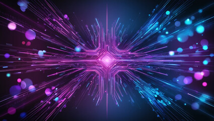 Fototapeta premium 3d neon abstract gradient wave background. abstract neon background concept. Ai generative 