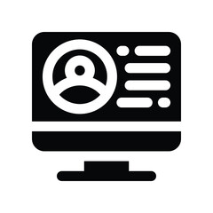 online customer icon. vector glyph icon for your website, mobile, presentation, and logo design.