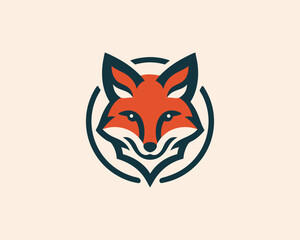 Fox logo design icon symbol vector illustration. cartoon fox logo design template.
