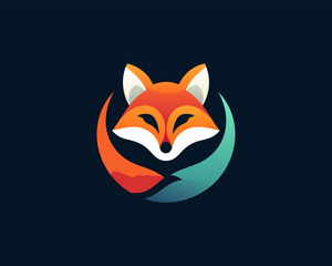 Fox logo design icon symbol vector illustration. cartoon fox logo design template.