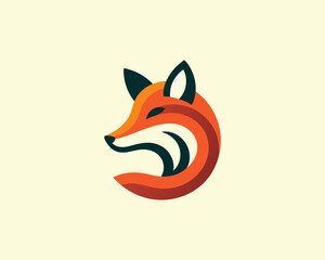 Fox logo design icon symbol vector illustration. cartoon fox logo design template.