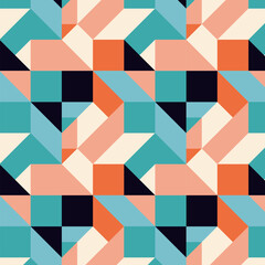 Abstract. Geometric pattern seamless colorful background. Vector.