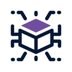 artificial intelligence icon. vector dual tone icon for your website, mobile, presentation, and logo design.