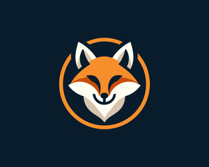 Fox logo design icon symbol vector illustration. cartoon fox logo design template.