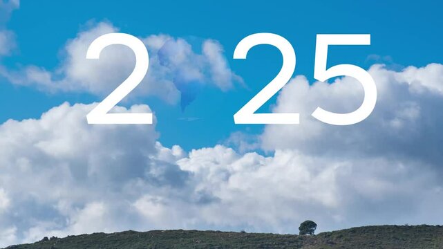 2025 New Year concept. Environmental technology concept. Sustainable development goals. SDGs. hq