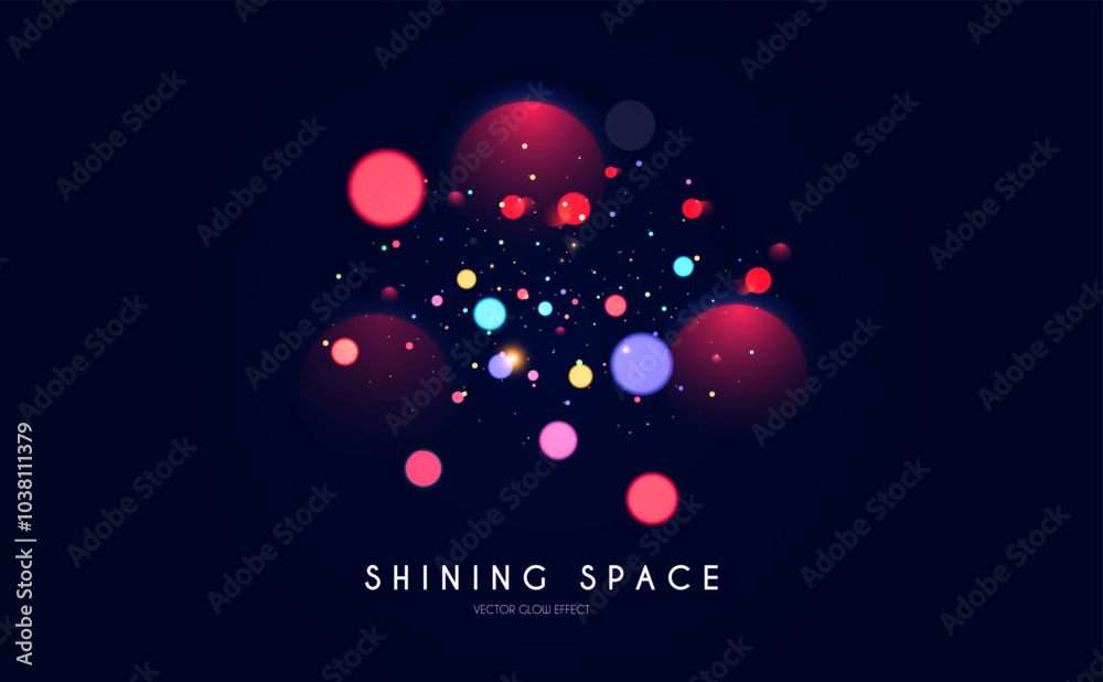 Canvas Prints bokeh colorful light effect. blur light design. confetti and holiday firecracker rainbow color effec