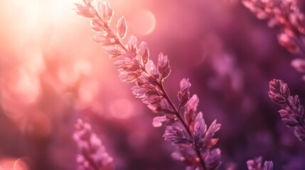 Fototapeta premium Soft Floral Textures with Gentle Lighting in Focus