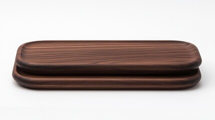 Two Rustic Wooden Serving Trays  Natural Wood Grain  Kitchenware  Home Decor