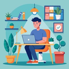 person working on laptop