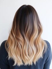 Obraz premium model with Blended Bronde hair color