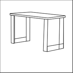 Table Isolated On White