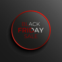 The slogan black Friday is a dark background. Black Friday sale banner, exclusive limited-time offer, web banner. The design of the Black Friday sale. Modern minimalistic abstract background.