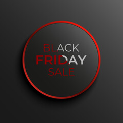 The slogan black Friday is a dark background. Black Friday sale banner, exclusive limited-time offer, web banner. The design of the Black Friday sale. Modern minimalistic abstract background.