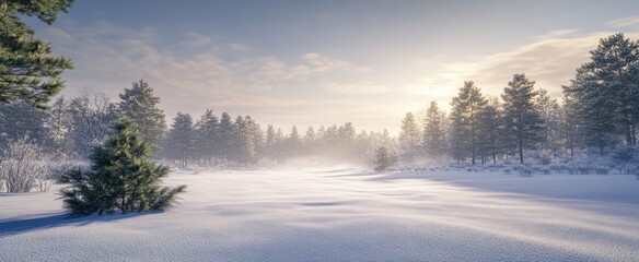 The Snowy Forest Landscape