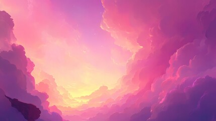 Soft Gradient Skies with Rolling Clouds at Dusk