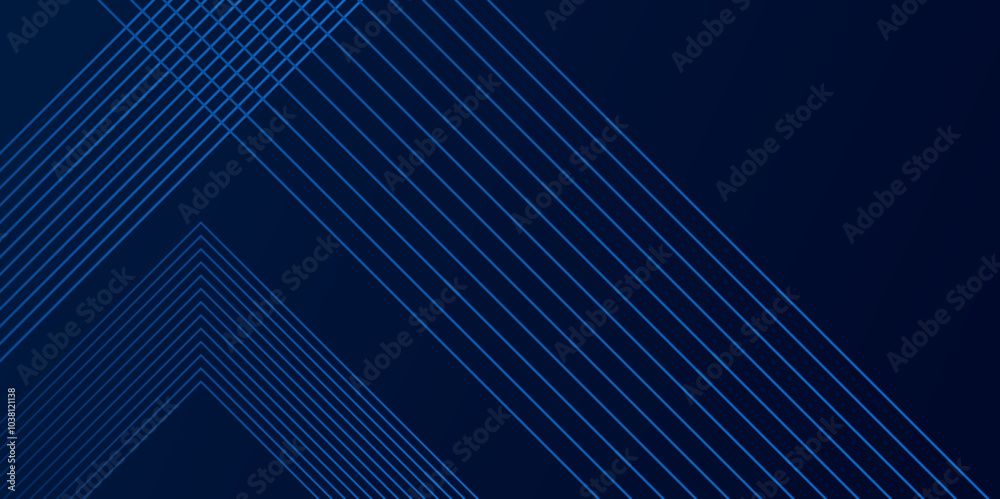 Aufkleber Futuristic abstract background. Modern shiny blue geometric lines pattern. dark blue gradient line triangle background for presentation banner, cover, web poster with dynamic vector illustration.	