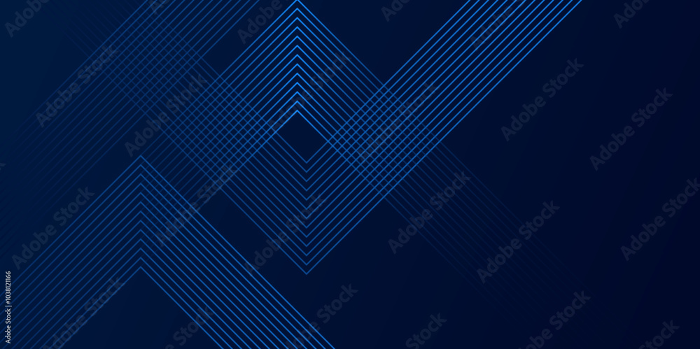 Aufkleber Futuristic abstract background. Modern shiny blue geometric lines pattern. dark blue gradient line triangle background for presentation banner, cover, web poster with dynamic vector illustration.	
